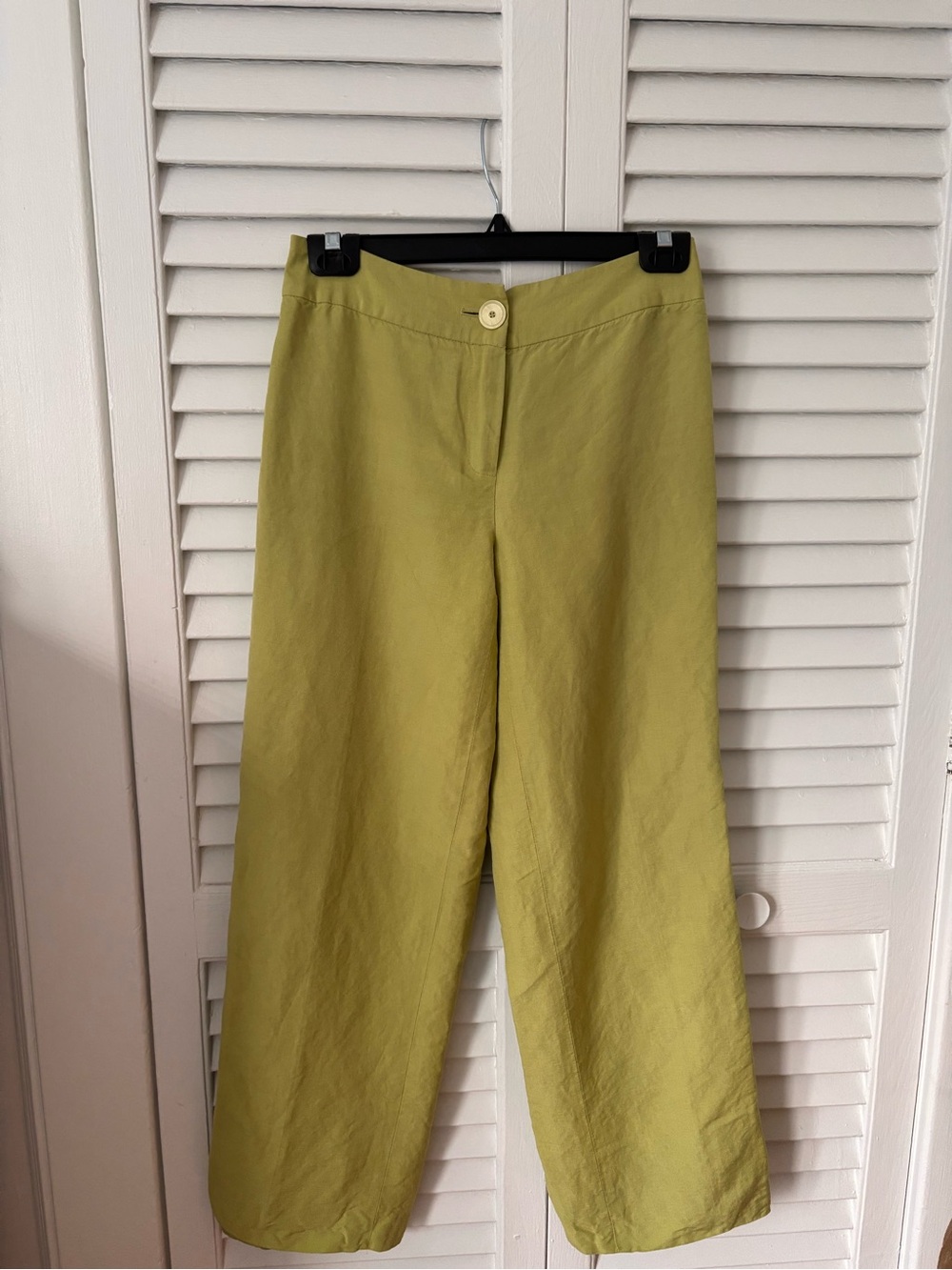 Kate Hill Lime Green Linen Pants